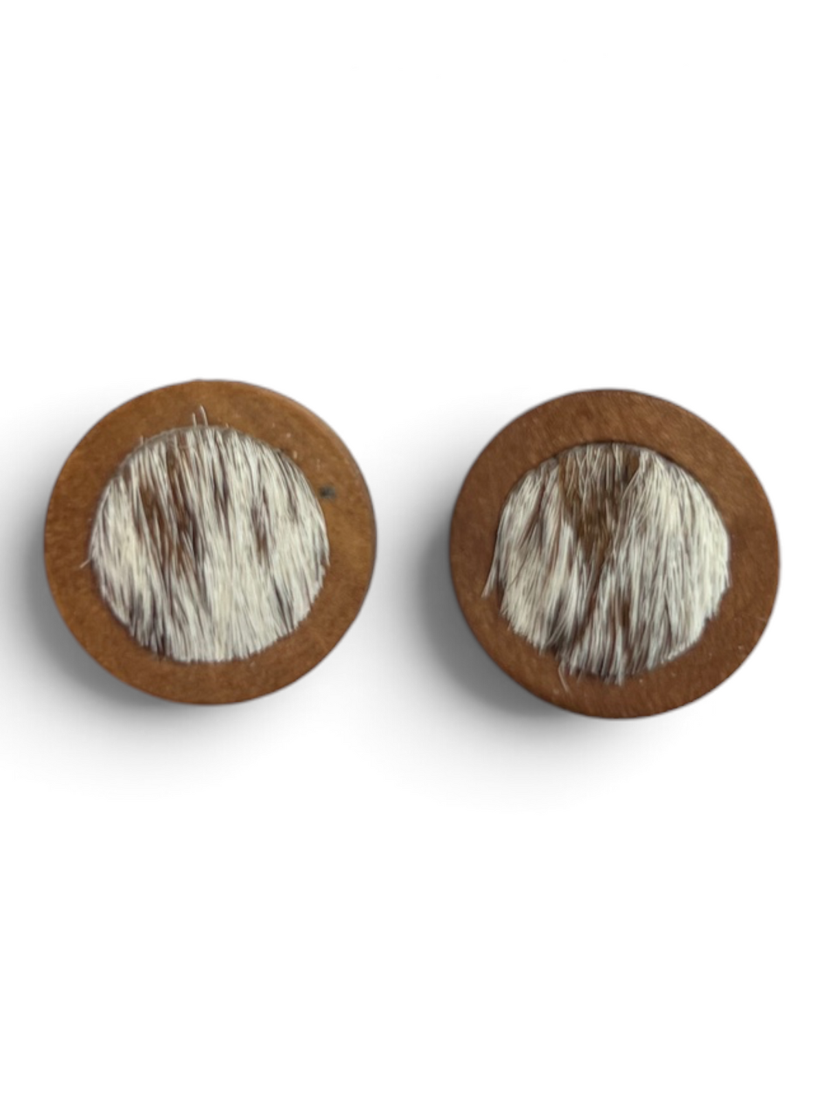 Earring - Timber Cowhide Studs