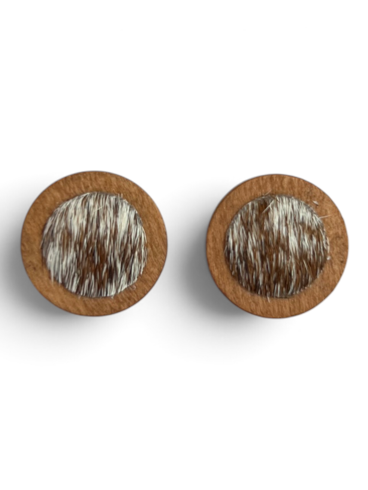 Earring - Timber Cowhide Studs