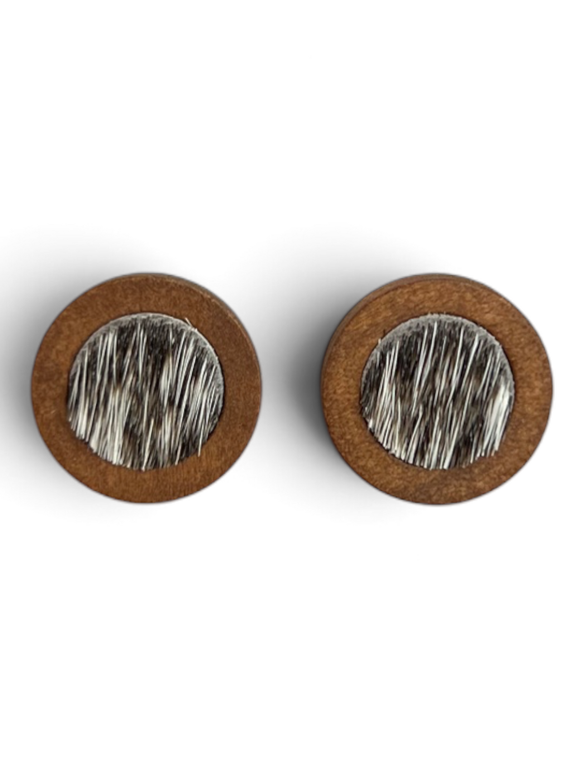 Earring - Timber Cowhide Studs