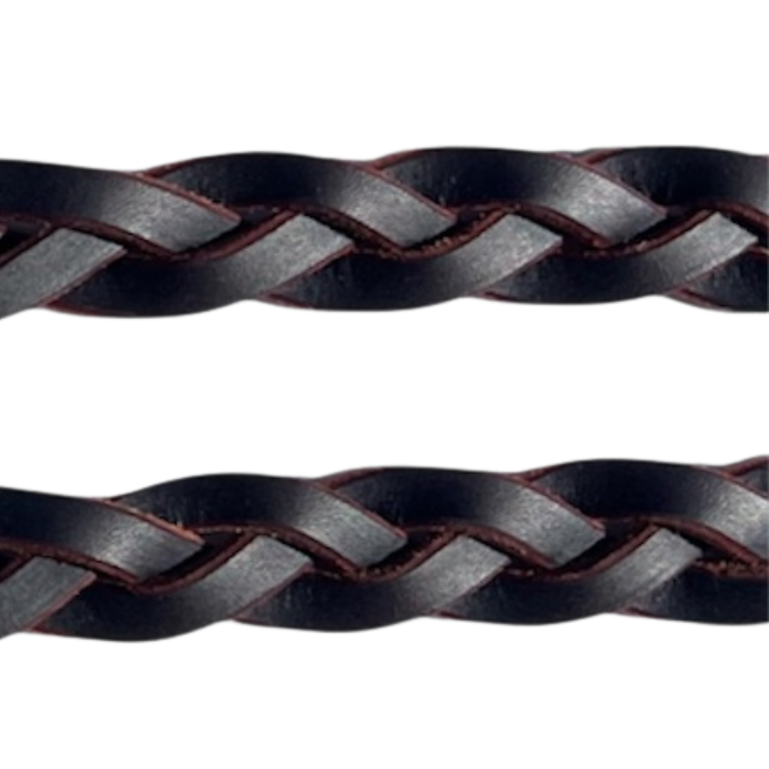 Plaited Reins Dark Havana