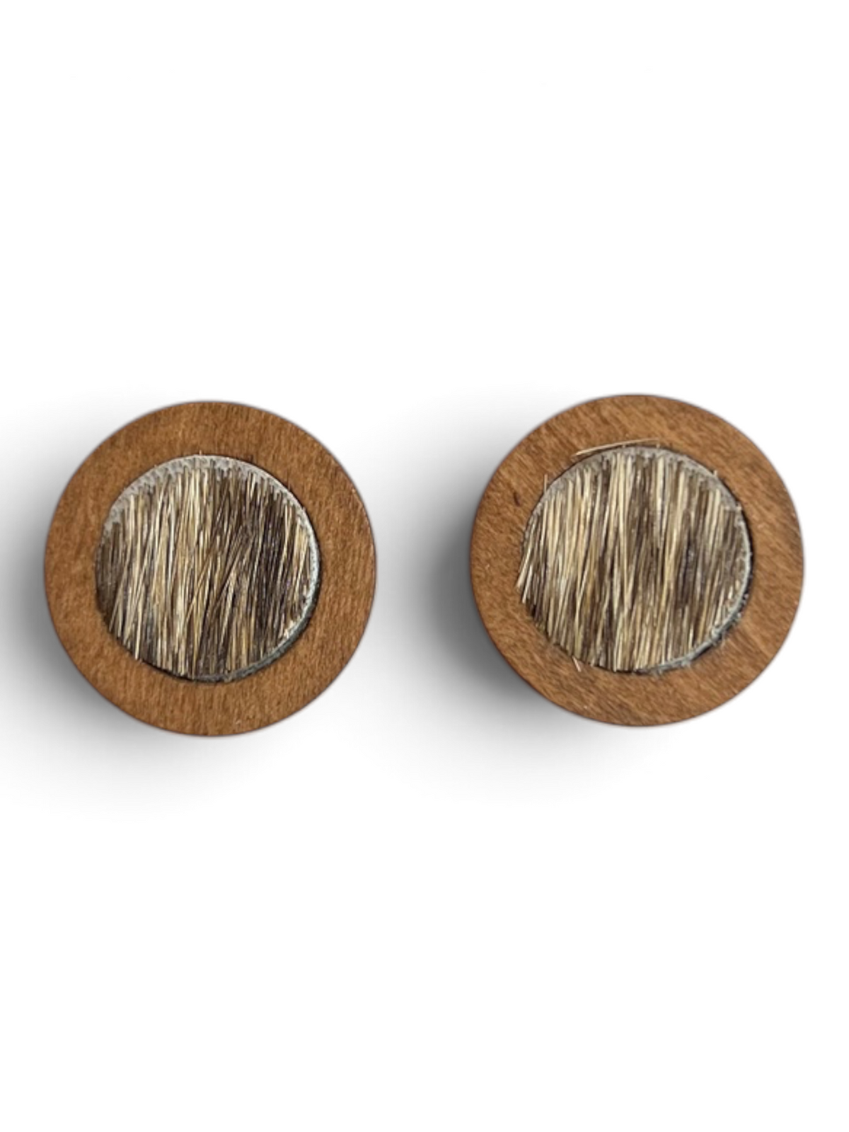 Earring - Timber Cowhide Studs