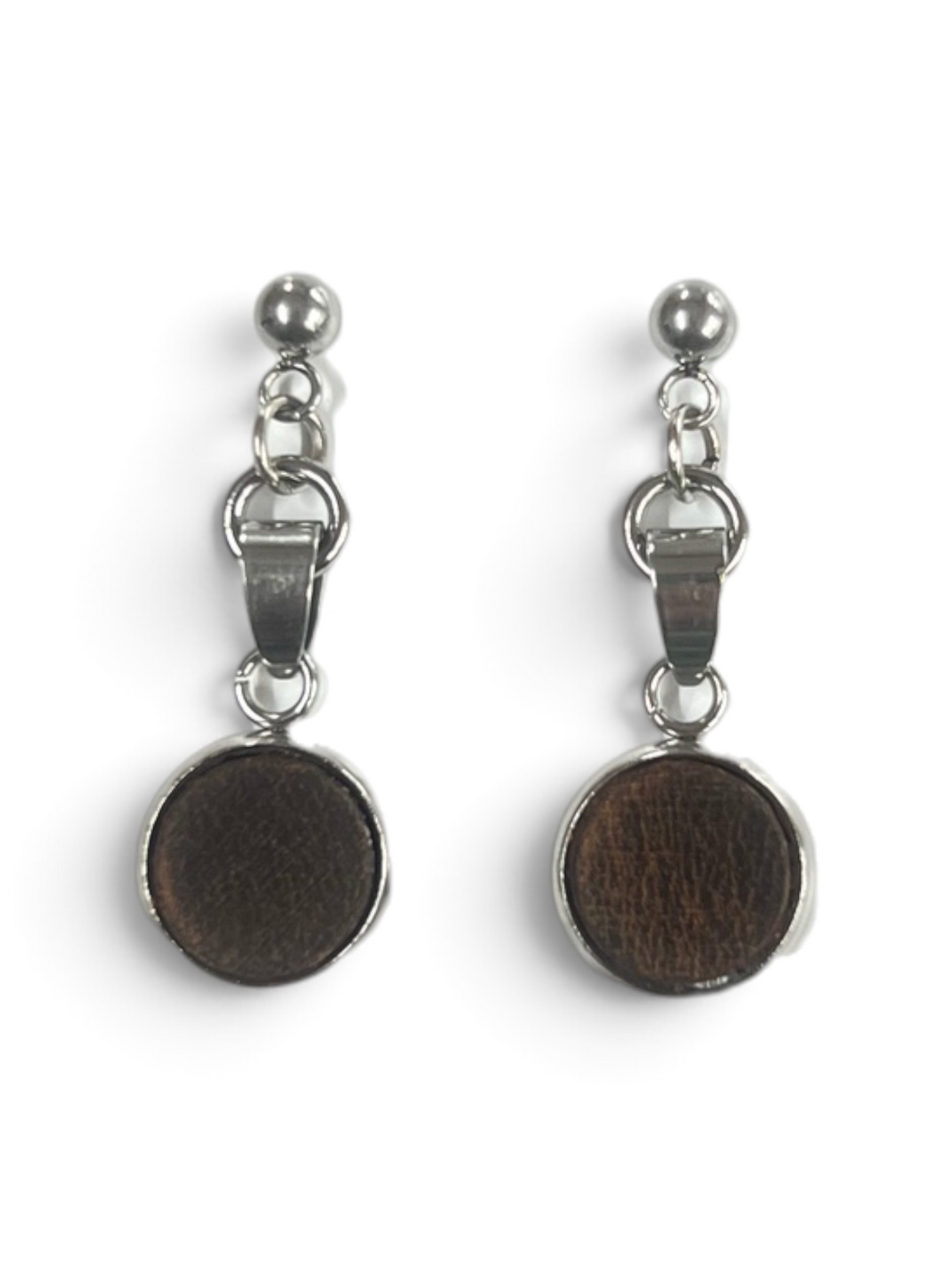 Earring - leather studs