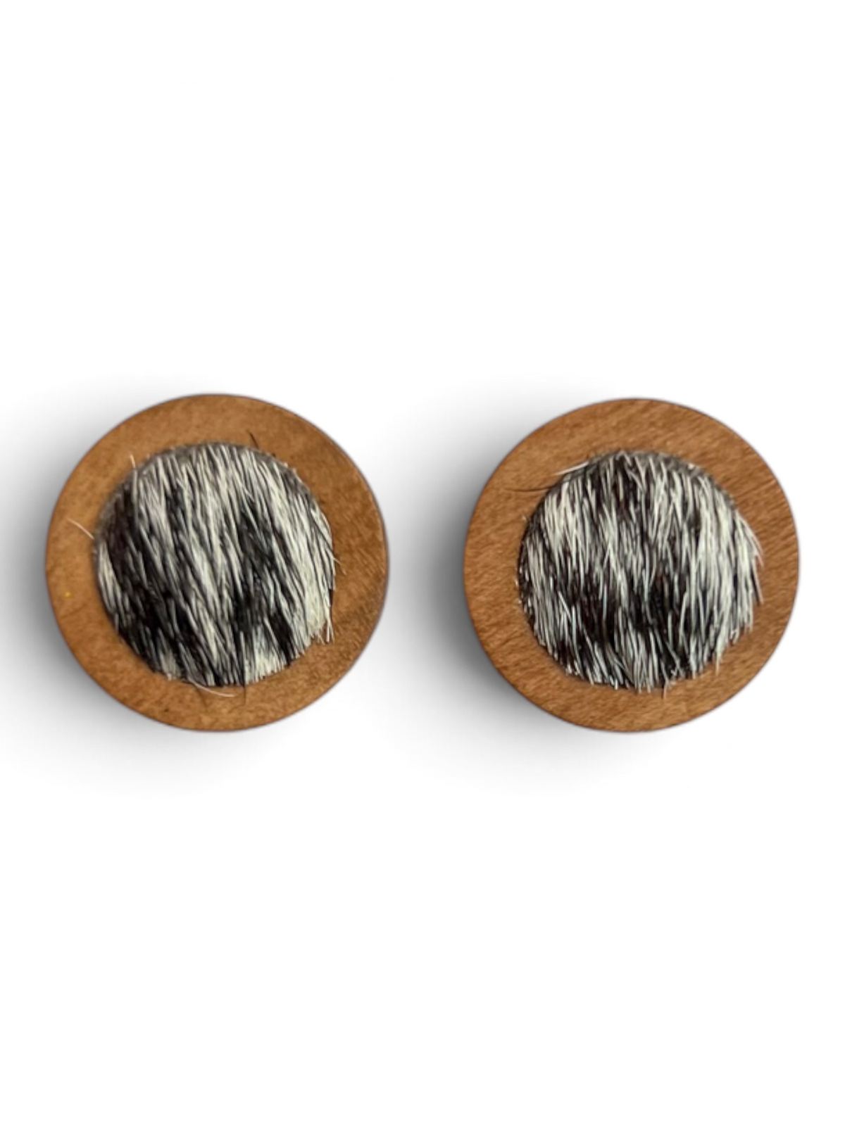 Earring - Timber Cowhide Studs