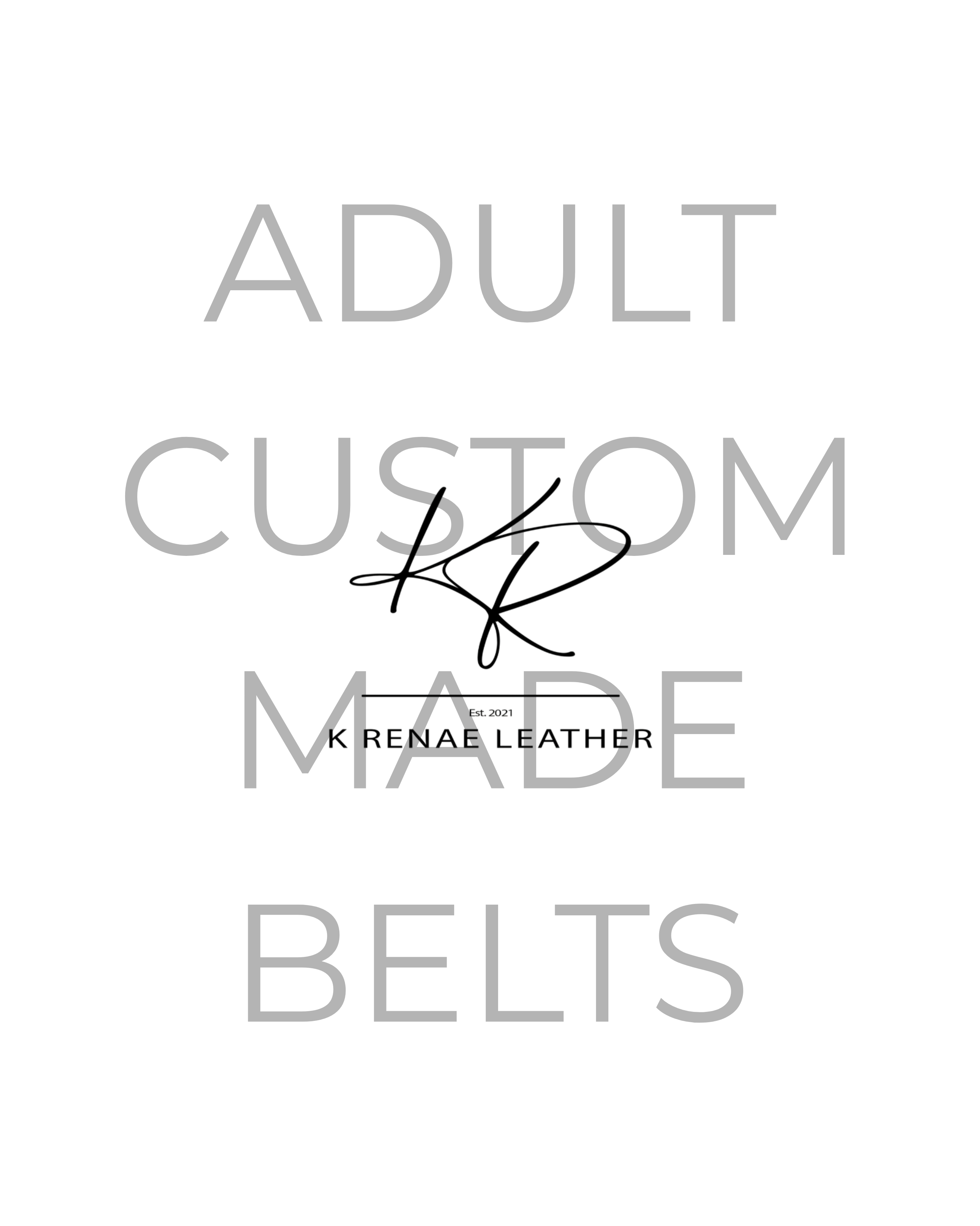 CUSTOM MADE Belt - Adult Range