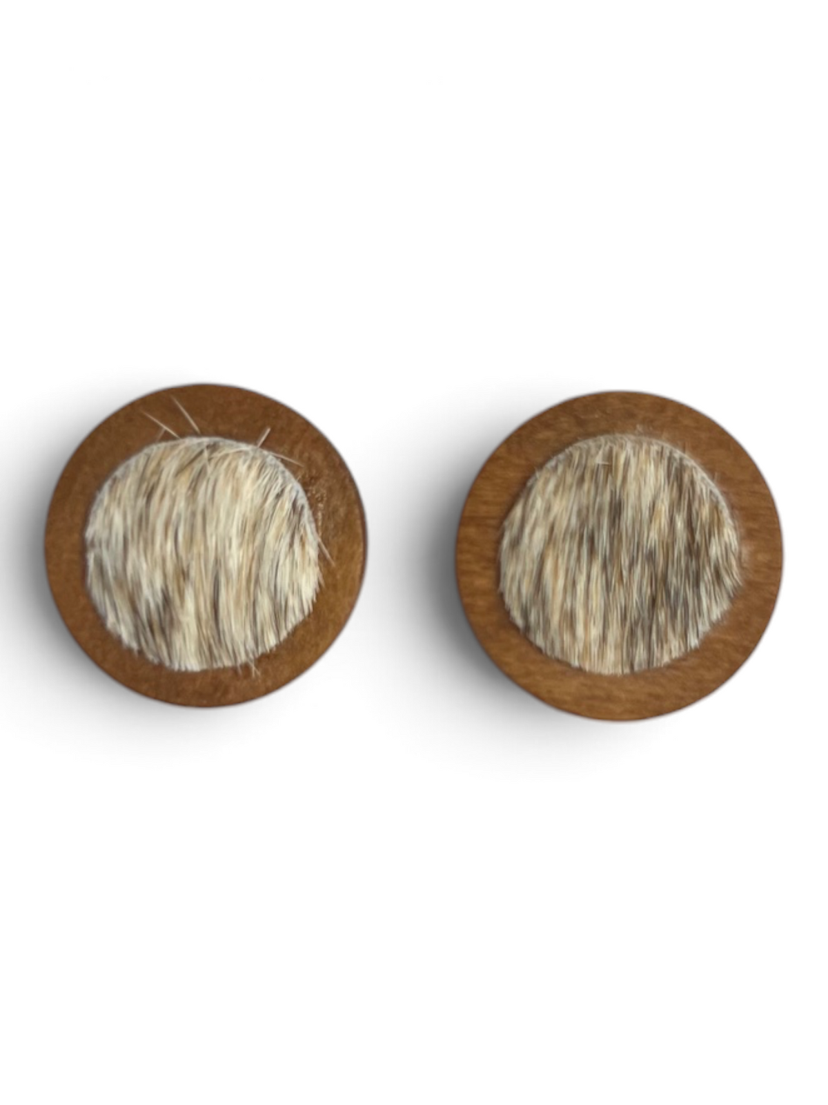 Earring - Timber Cowhide Studs