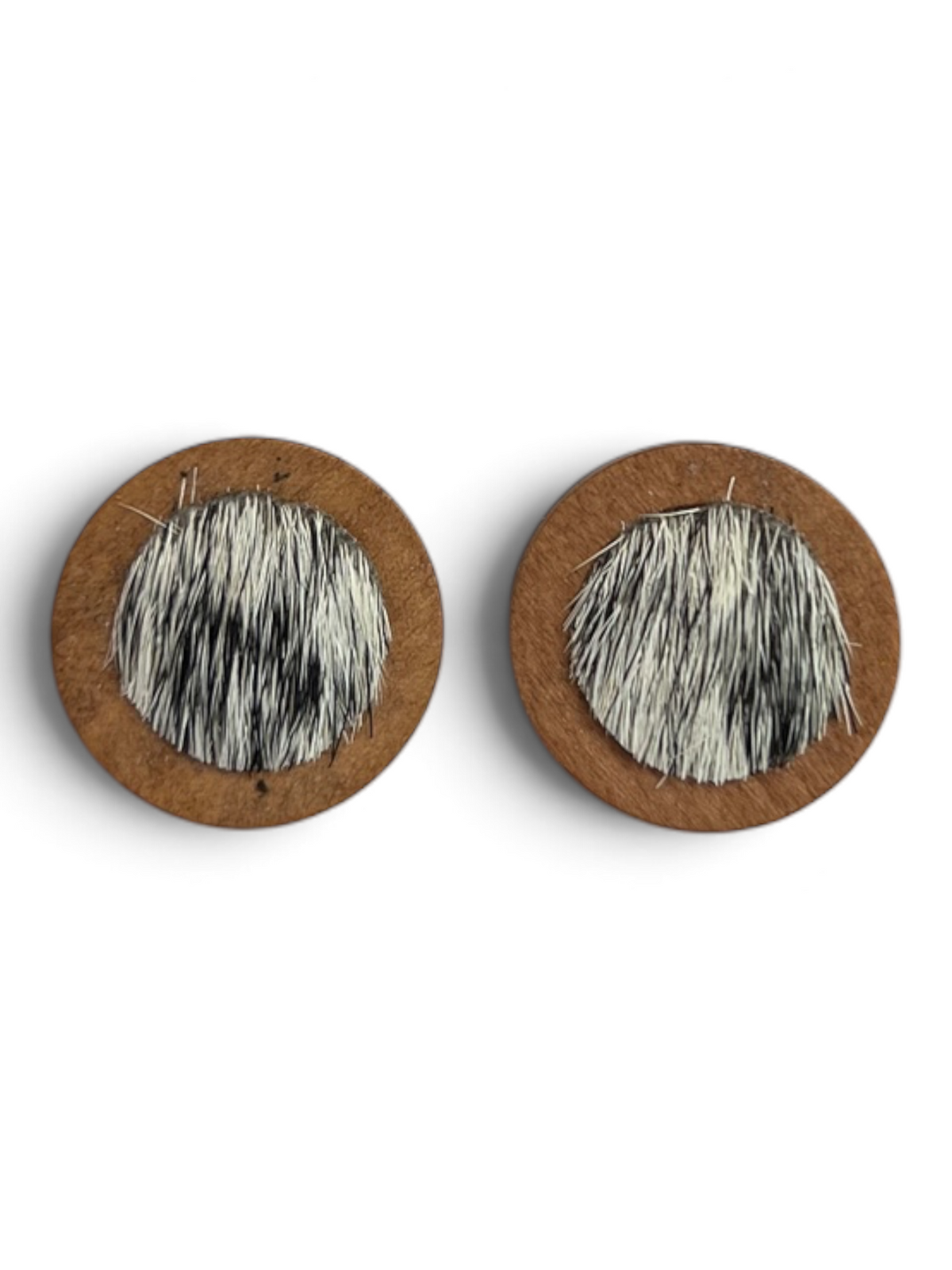 Earring - Timber Cowhide Studs