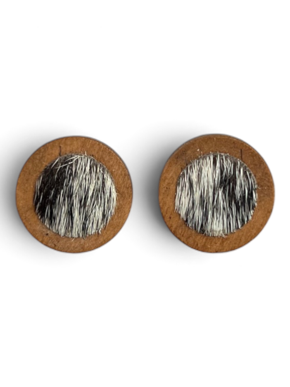 Earring - Timber Cowhide Studs