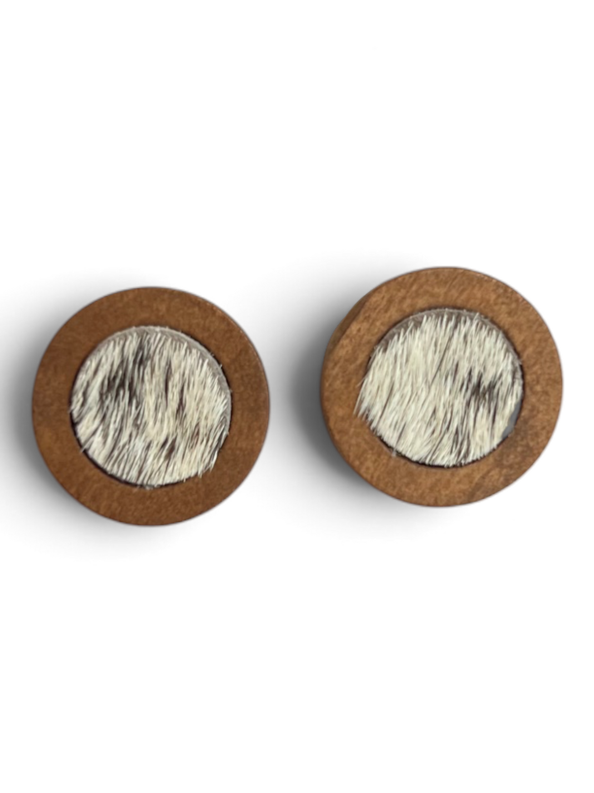 Earring - Timber Cowhide Studs