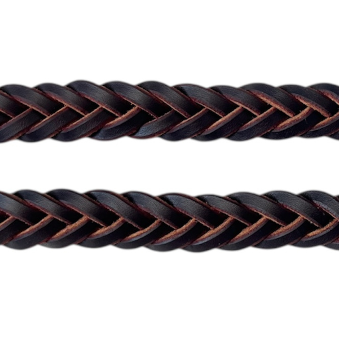 Plaited Reins Dark Havana