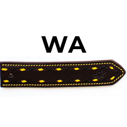 Two Tone Buckstitch Belt - STATE COLOURS