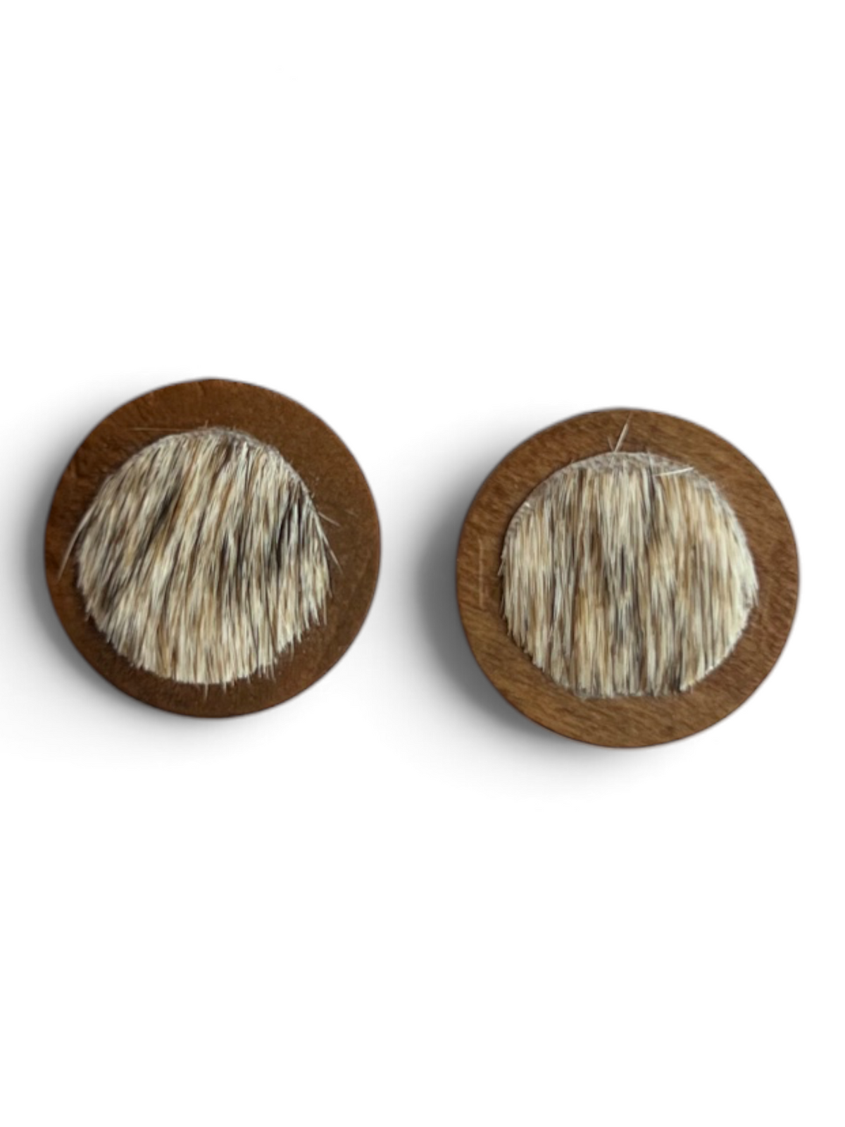 Earring - Timber Cowhide Studs