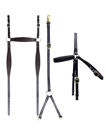 The Traditional "Lacey" Bridle & Breastplate Set - PRE MADE