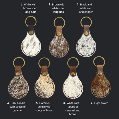 Cowhide Keyring - Custom Laser Engraving