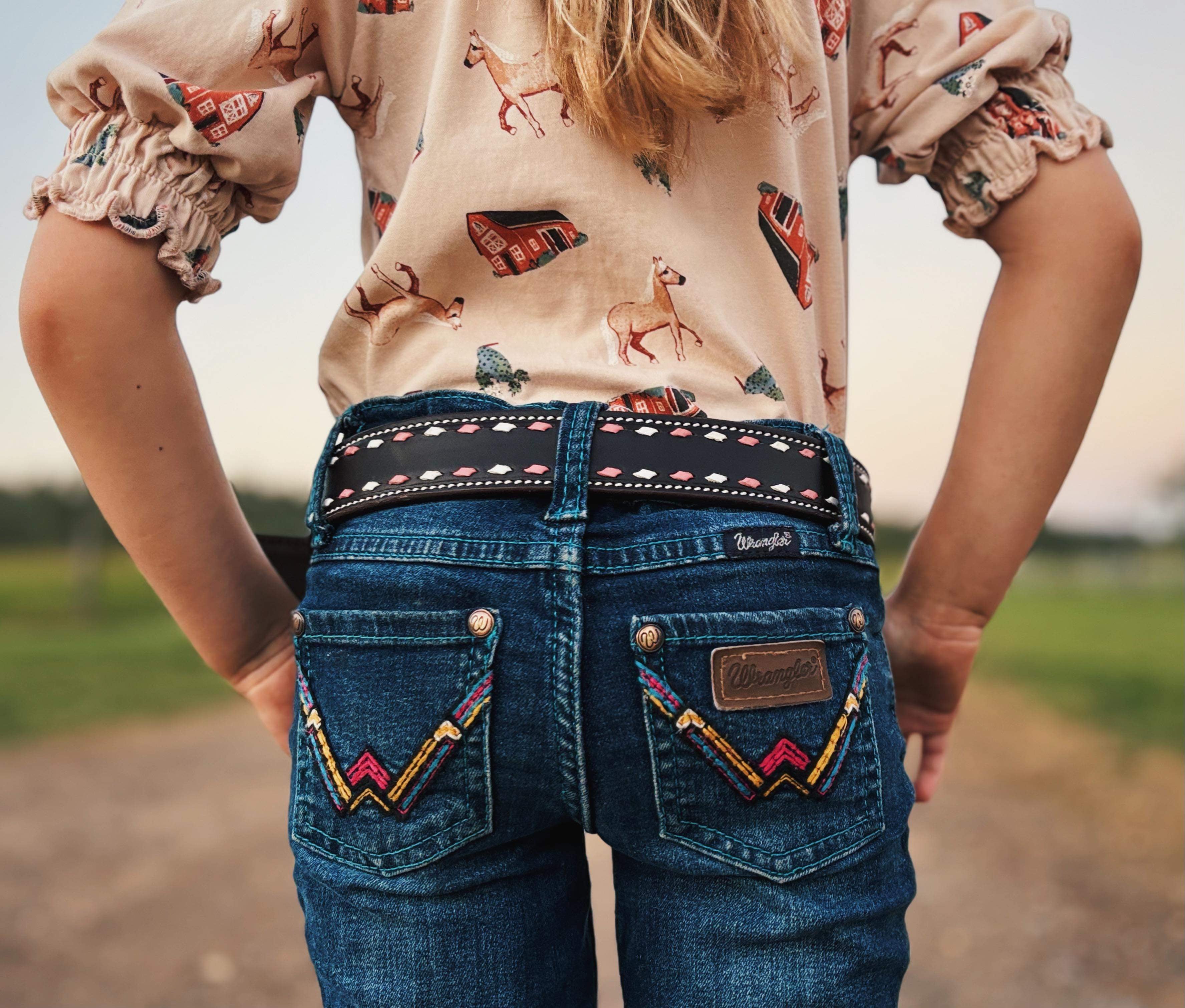 Two Tone Buckstitch Belt