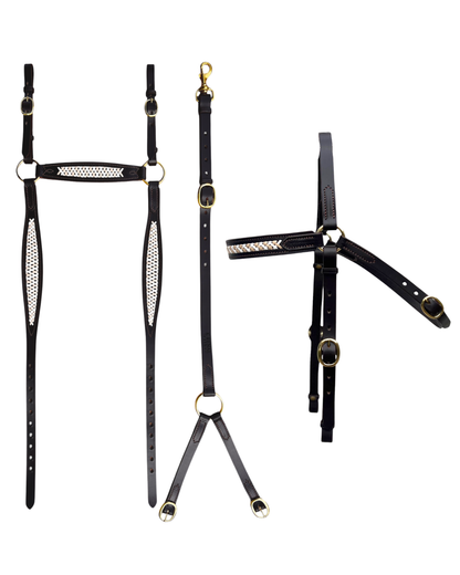 The Traditional "Lacey" Bridle & Breastplate Set - PRE MADE