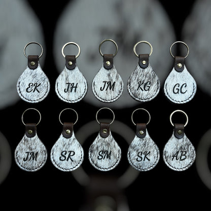 Cowhide Keyring - Custom Laser Engraving
