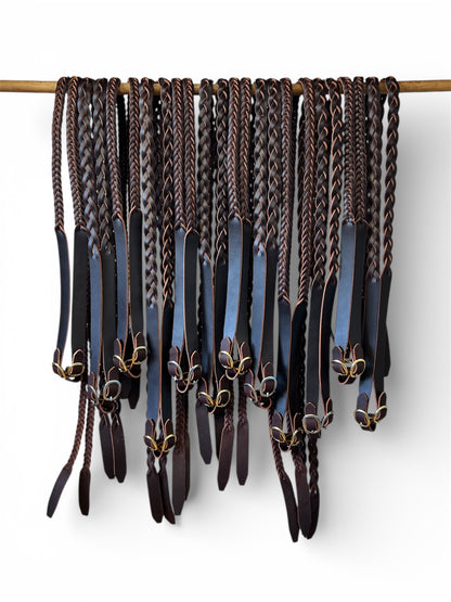 Plaited Reins Dark Havana