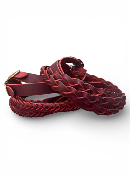Redhide Plaited Reins
