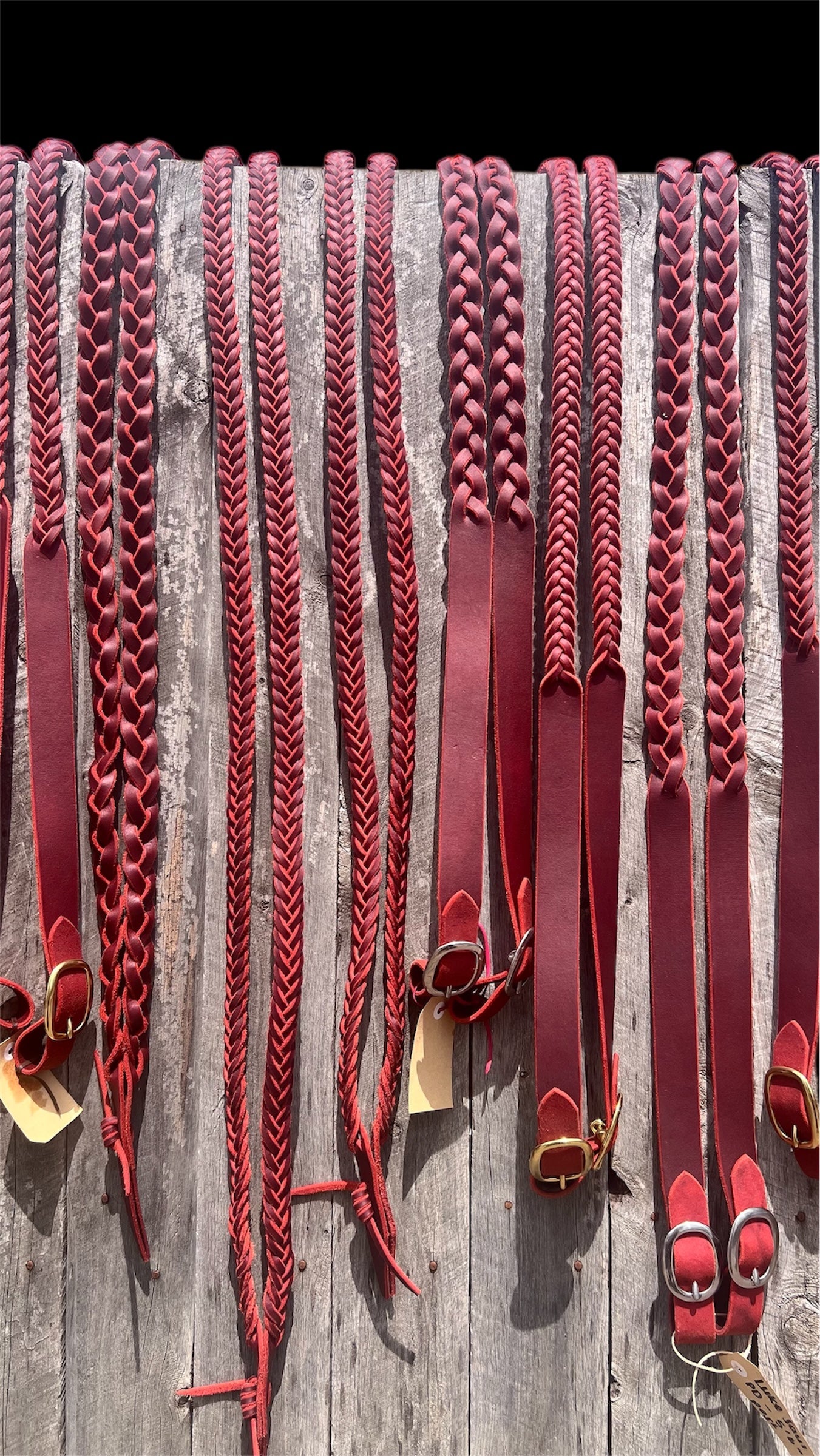 Redhide Plaited Reins