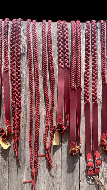 Redhide Plaited Reins