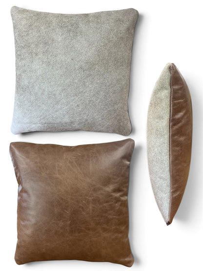Reversible Cowhide/Leather Pillows
