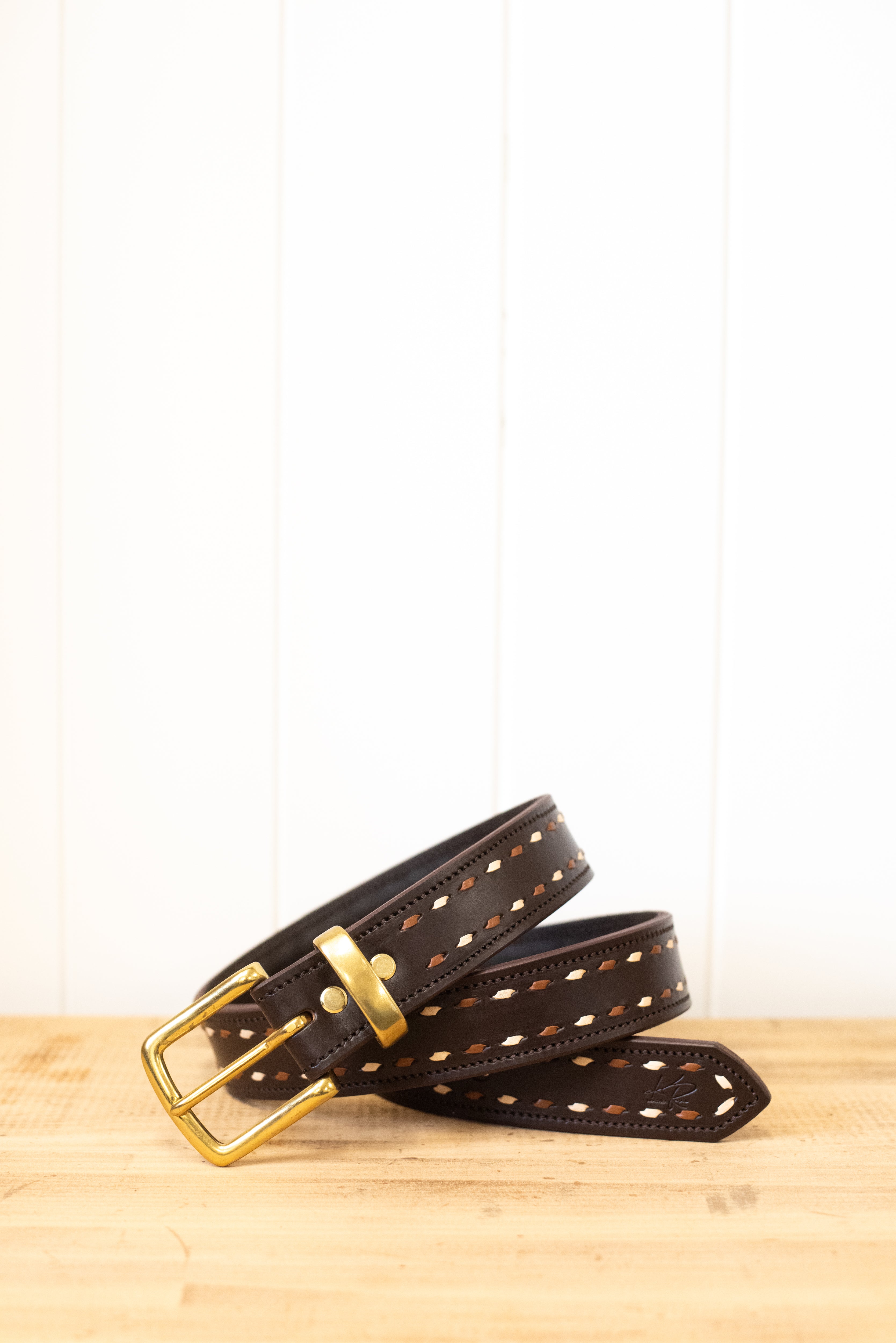 Two Tone Buckstitch Belt