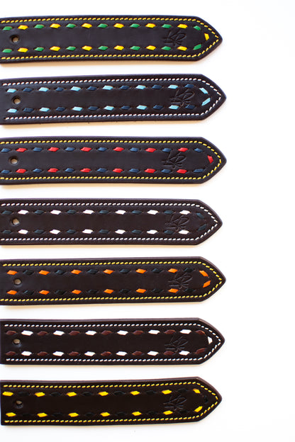 Two Tone Buckstitch Belt - STATE COLOURS
