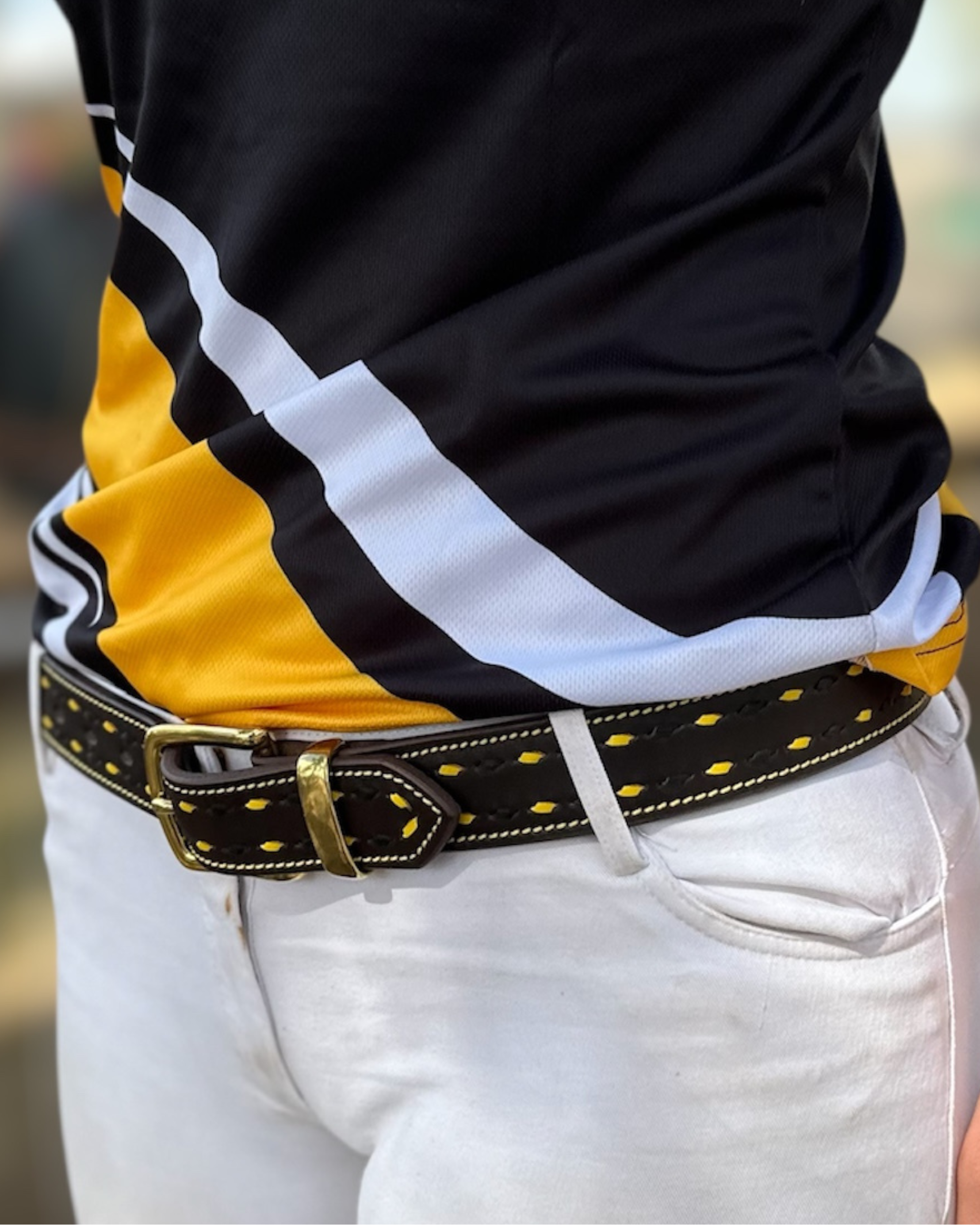 Two Tone Buckstitch Belt - STATE COLOURS