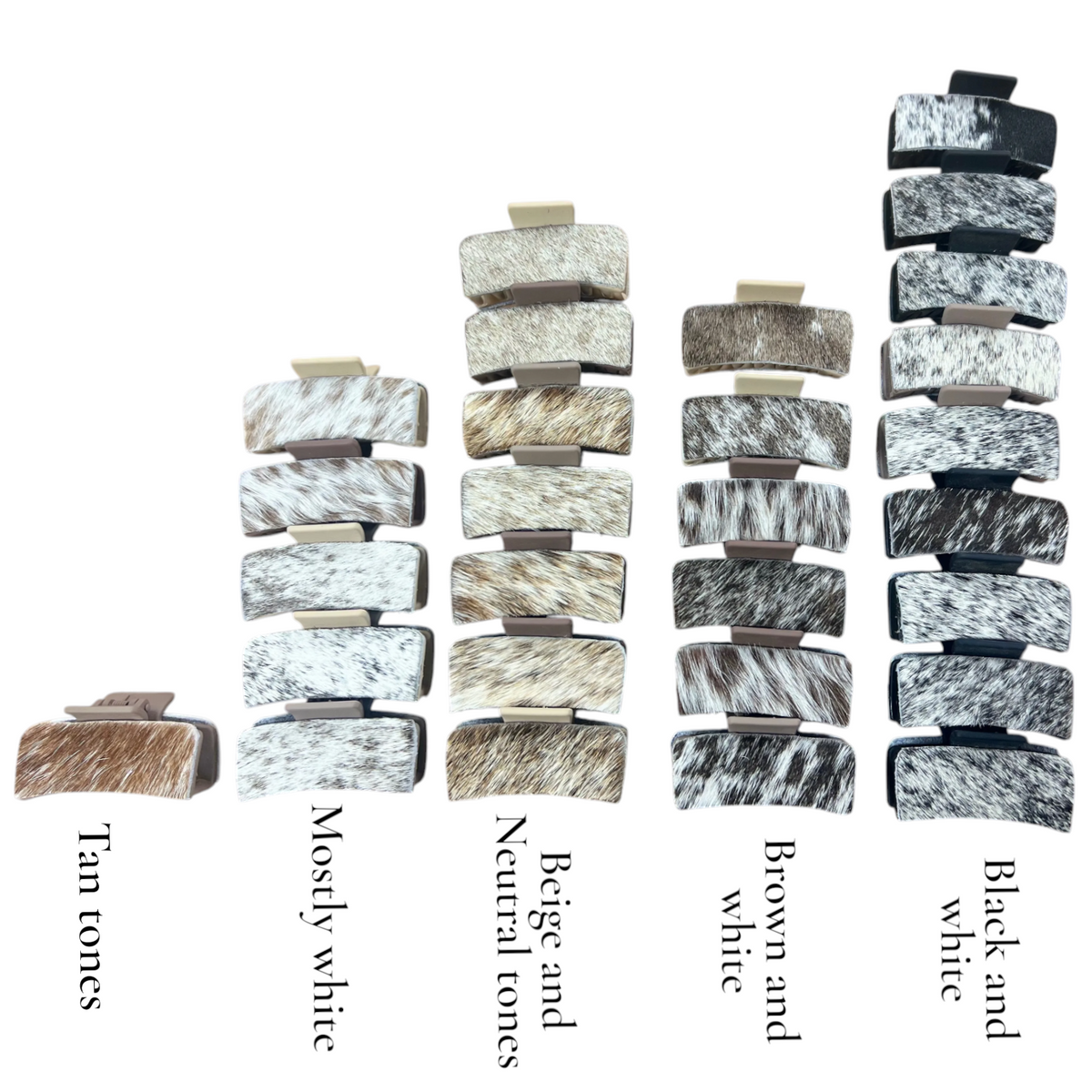 Cowhide Hair Clips