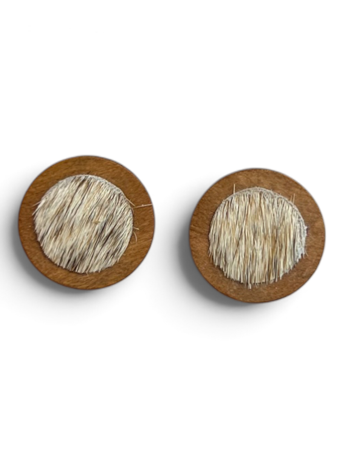 Earring - Timber Cowhide Studs