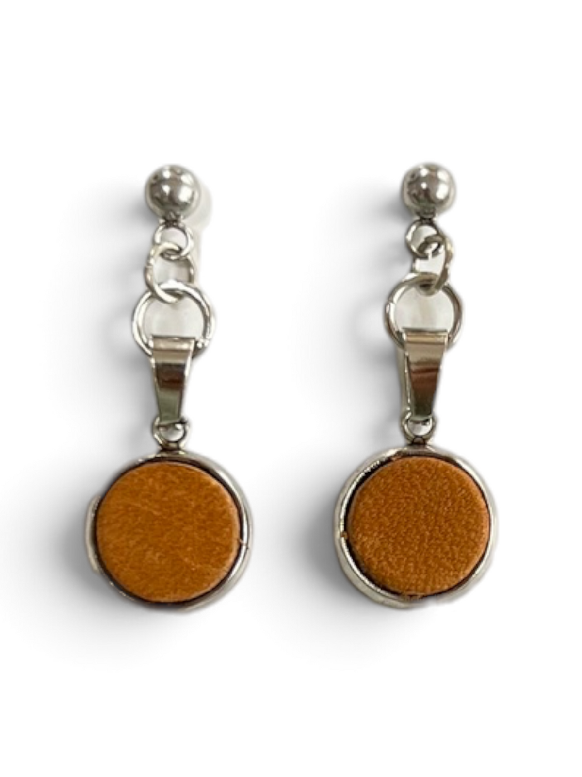 Earring - leather studs